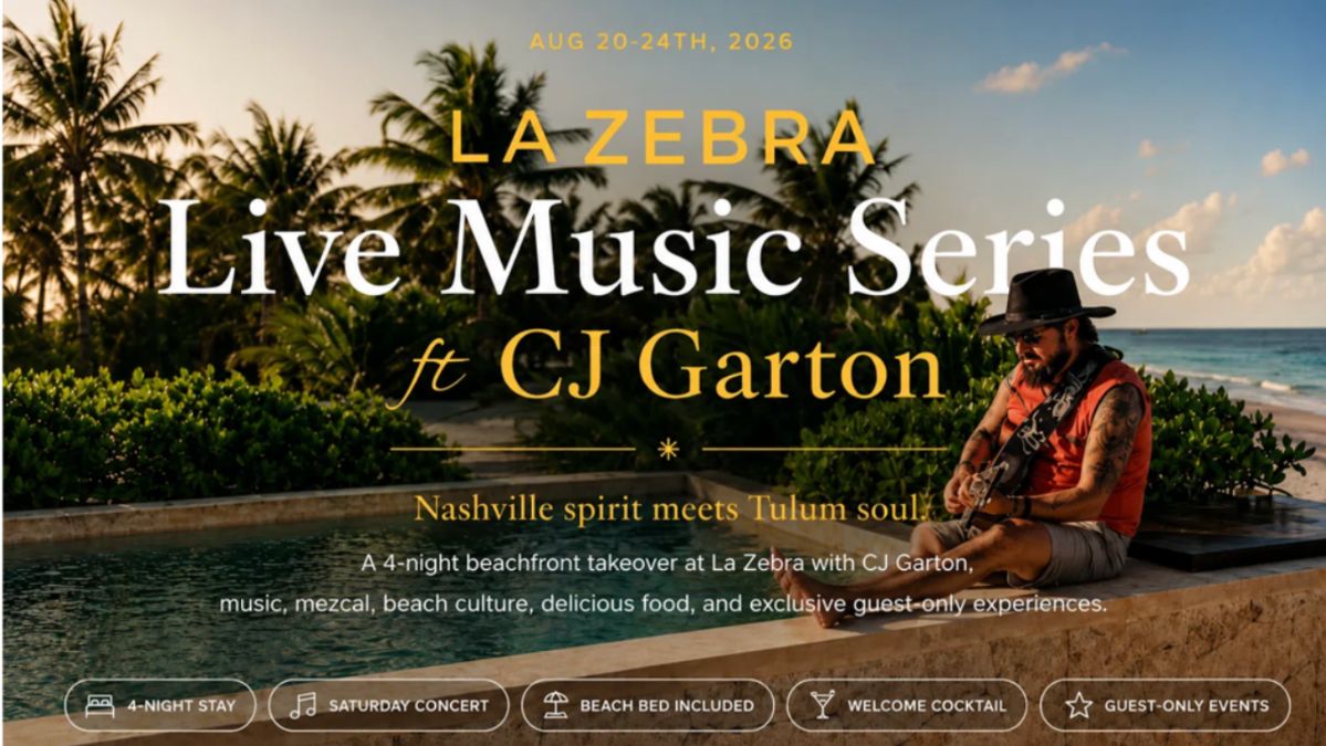 CJ Garton at La Zebra: Beachfront Country Music Weekend