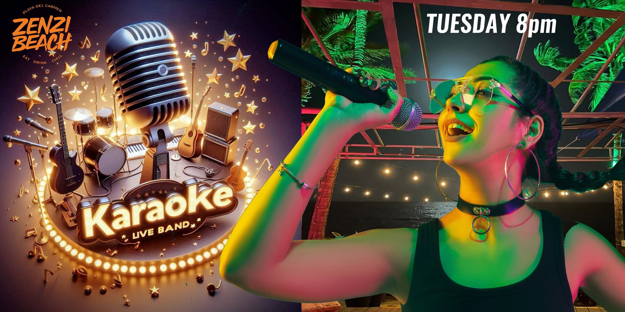 Karaoke with a Live Band at Zenzi Beach