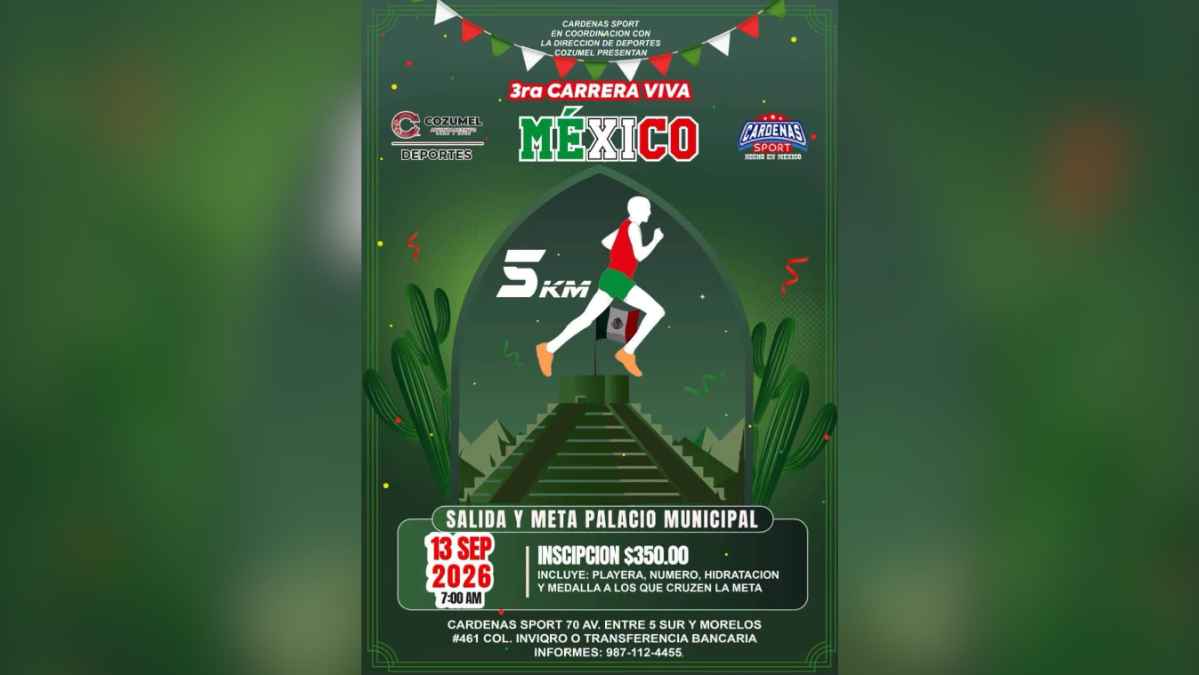 3rd Viva México 5K on Cozumel
