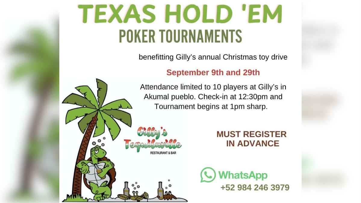 Texas Hold ’Em Poker Tournament at Gilly’s