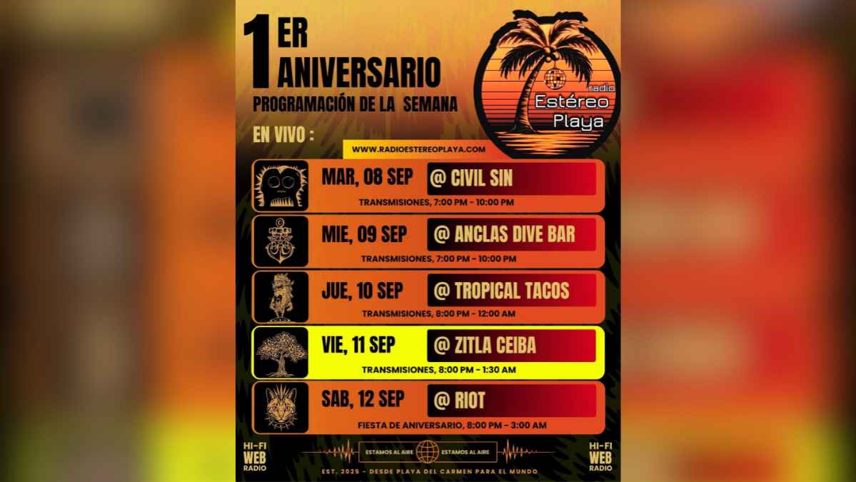 Late-Night Radio Estéreo Playa at Zitla Ceiba