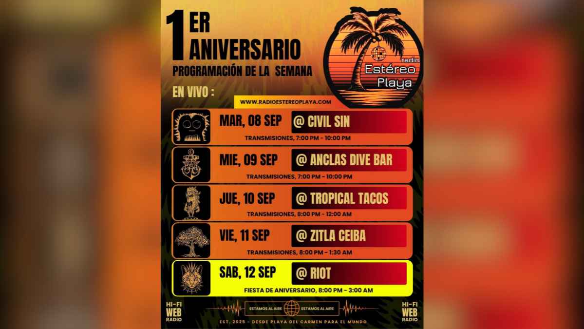 Radio Estéreo Playa First Anniversary Party at Riot