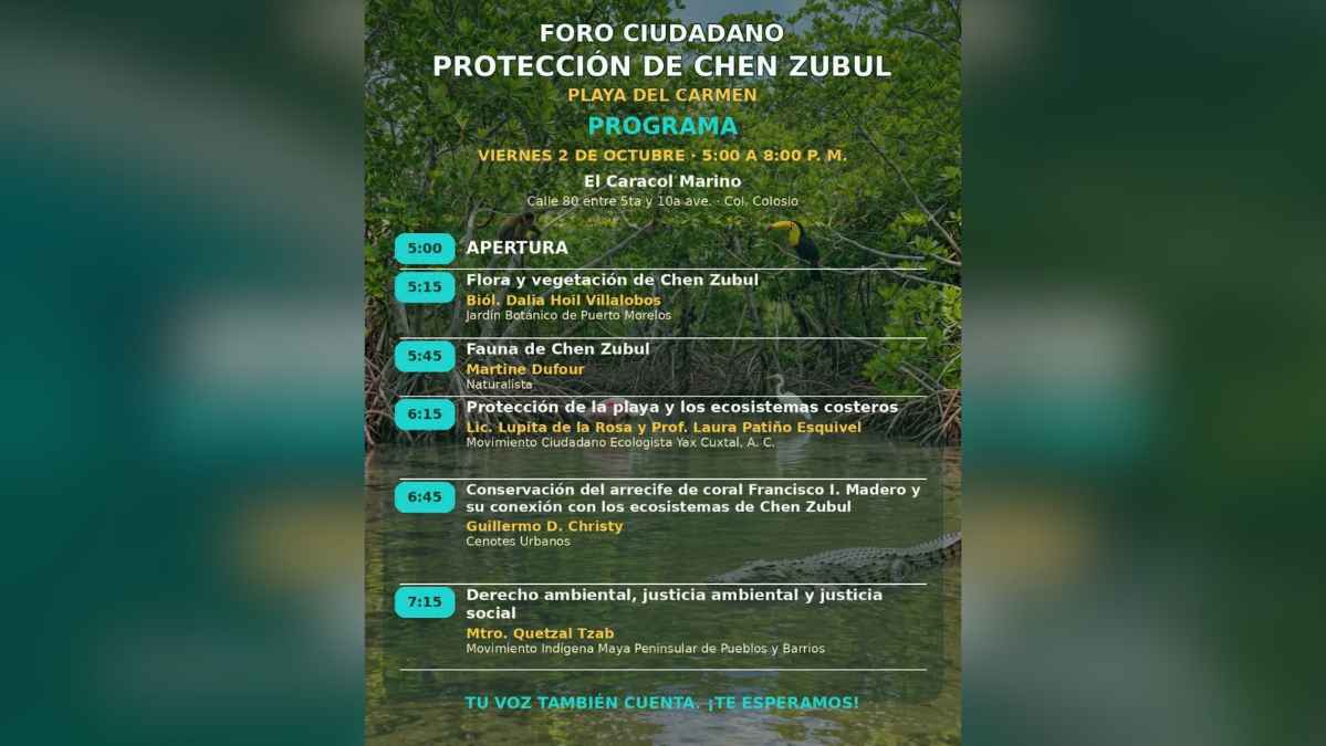 Foro Ciudadano: Protección de Chen Zubul
