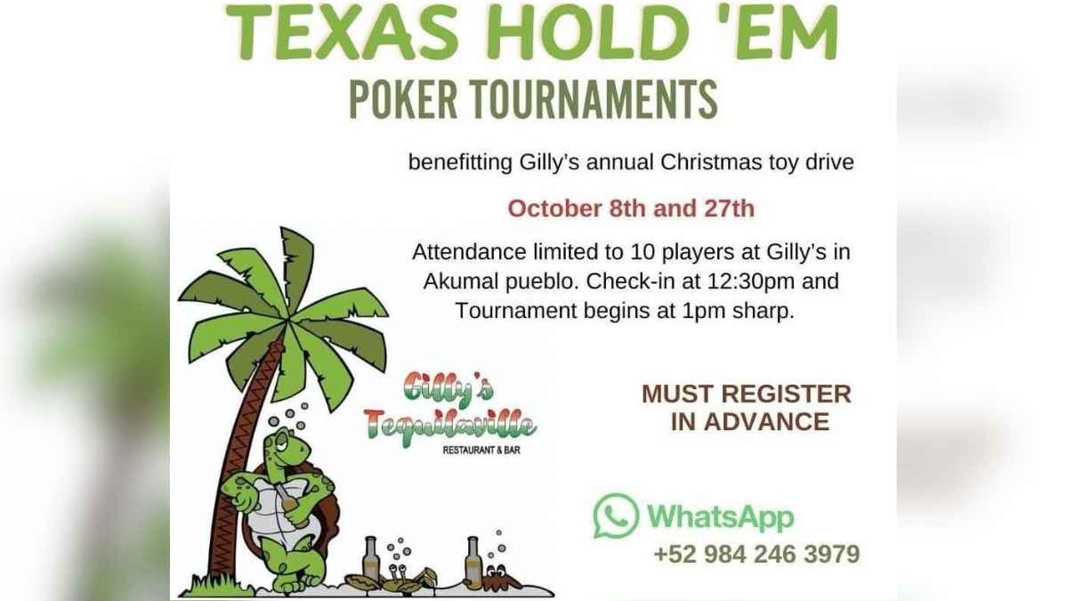 Texas Hold ’Em Poker Tournament at Gilly’s
