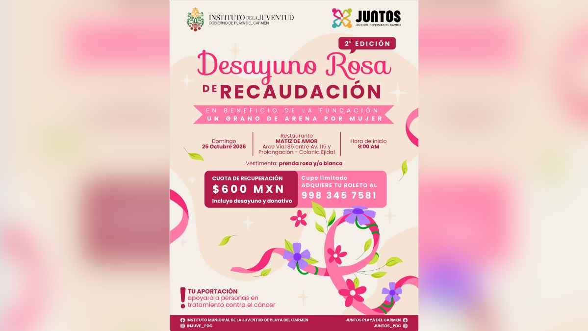 Desayuno Rosa de Recaudación
