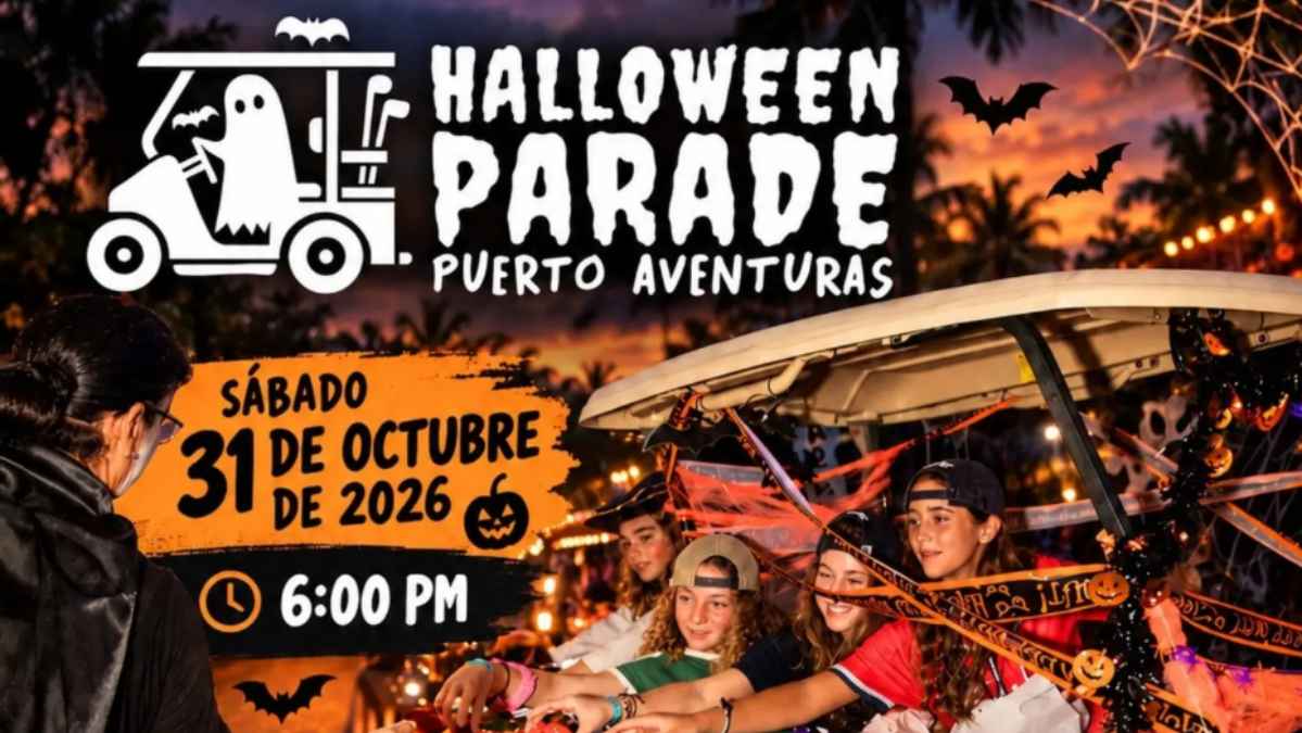 Halloween Golf Cart Parade in Puerto Aventuras