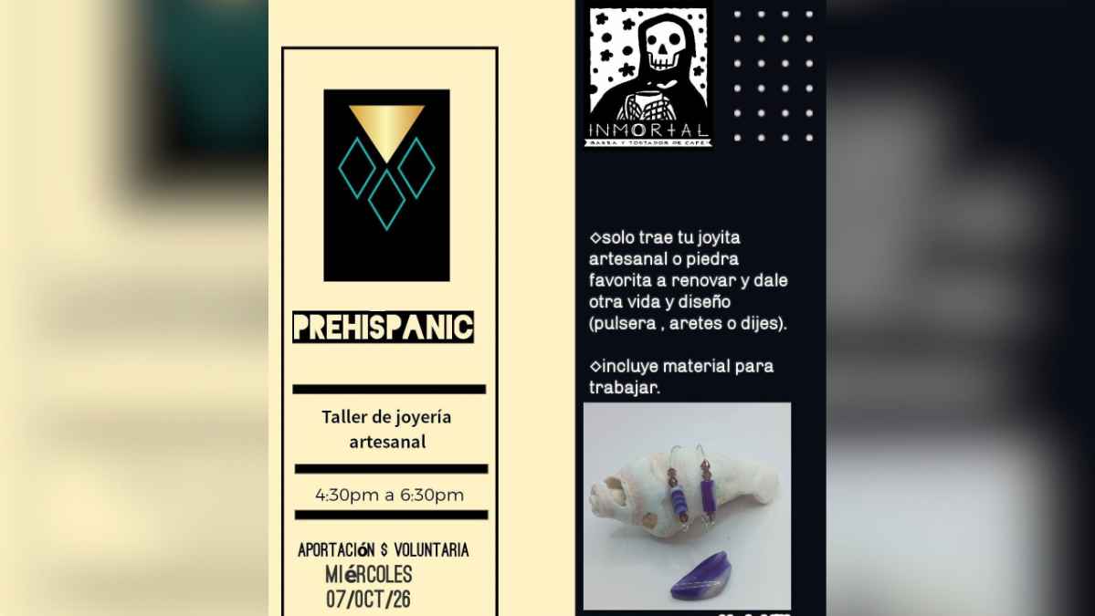 Prehispanic Jewelry Workshop at Inmortal Café