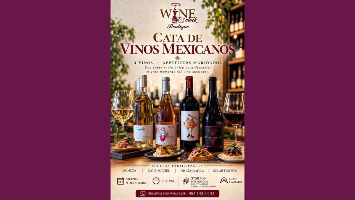 Mexican Wine Tasting at Wine O’Clock Boutique