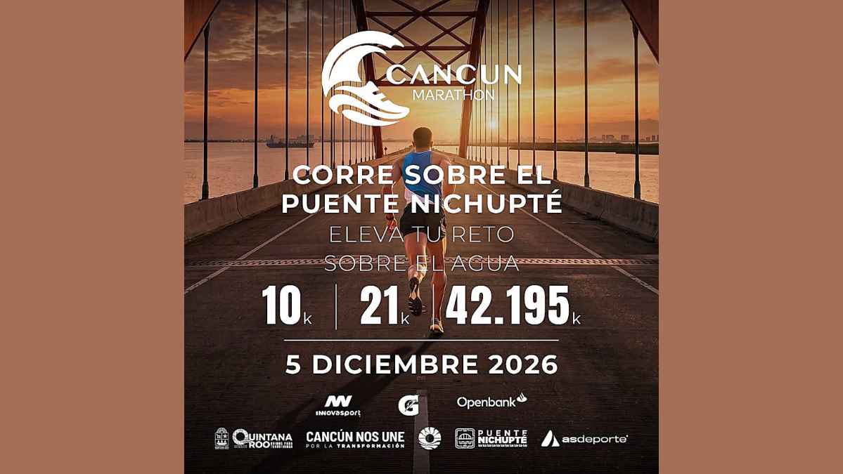 Cancún Marathon 2026 on the Nichupté Bridge