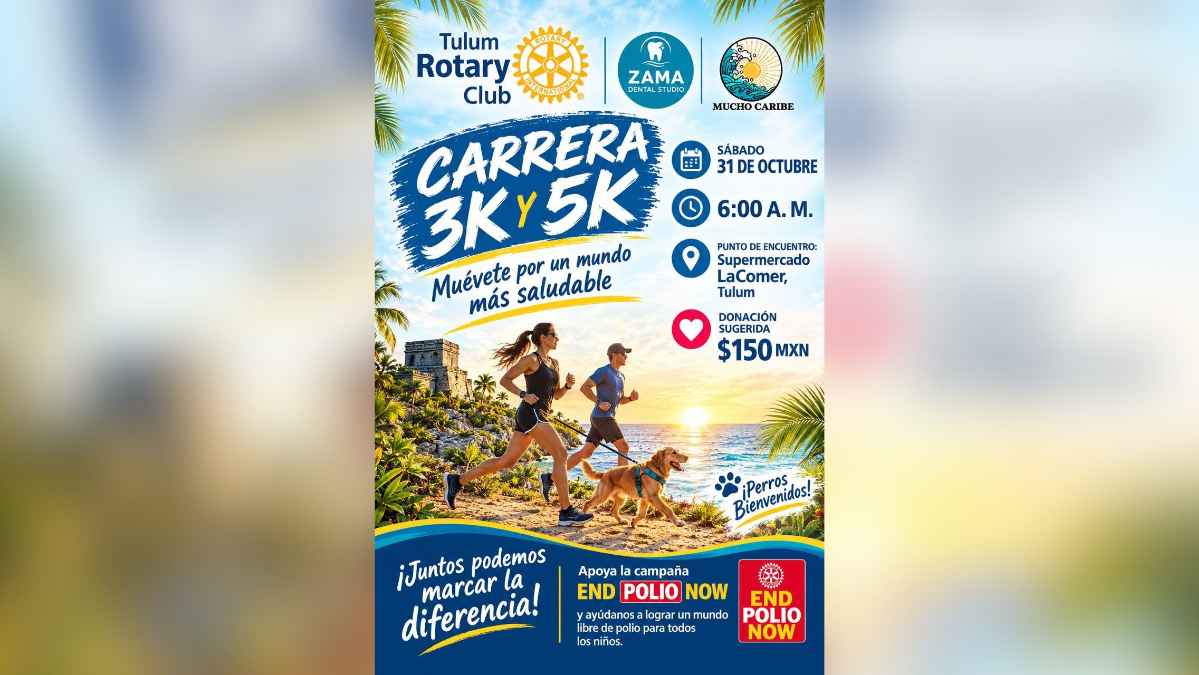 End Polio Now — Rotary Club Tulum 3K & 5K Charity Run